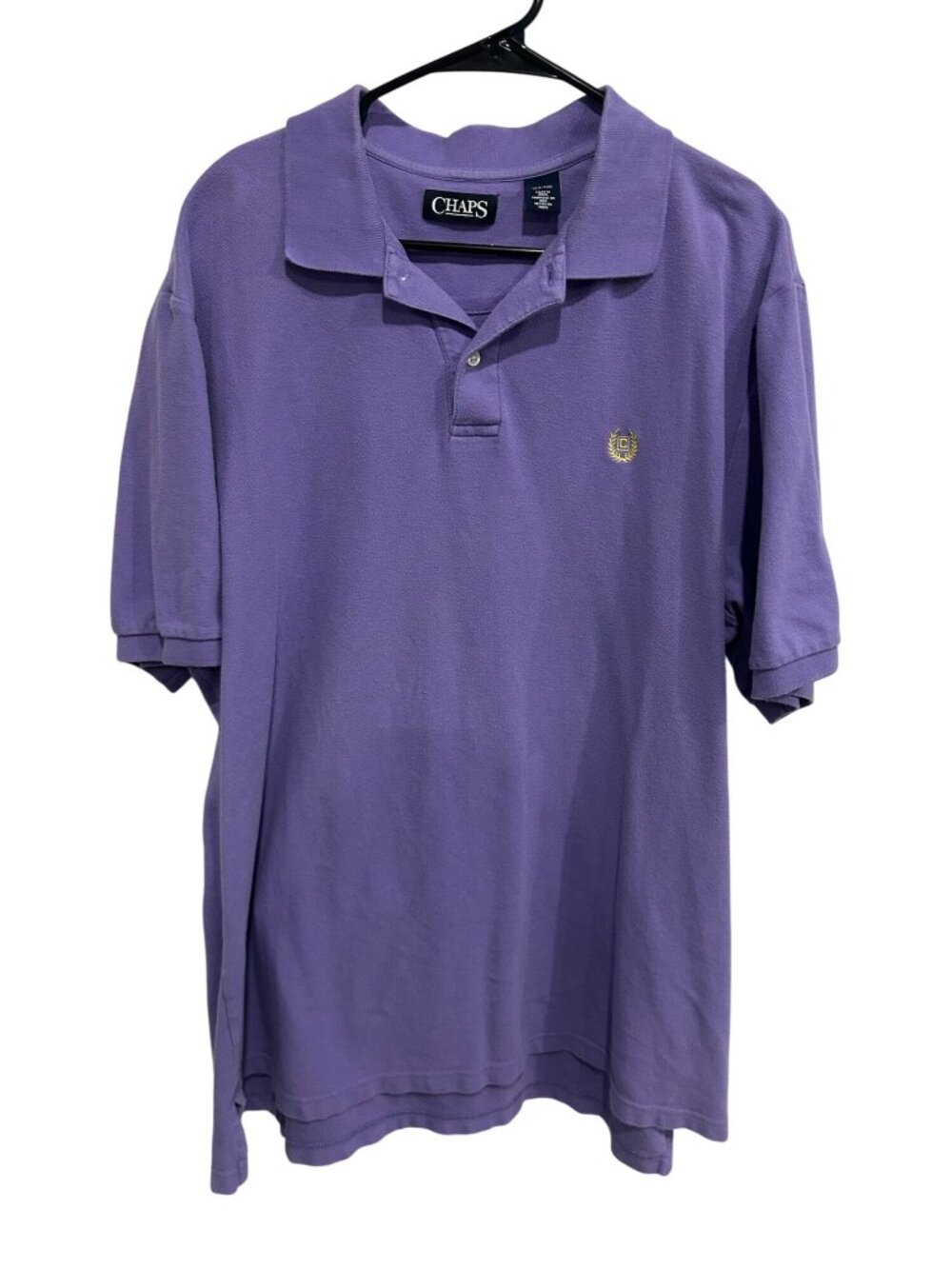 Chaps XLT Mens Purple 100% Cotton Short Sleeve Polo Shirt Old Money Heritage
